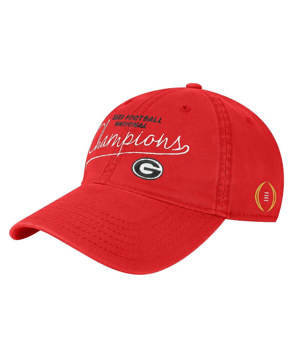 LEGACY ATHLETIC MEN'S LEGACY ATHLETIC RED GEORGIA BULLDOGS COLLEGE FOOTBALL PLAYOFF 2022 NATIONAL CHAMPIONS ADJUSTAB 