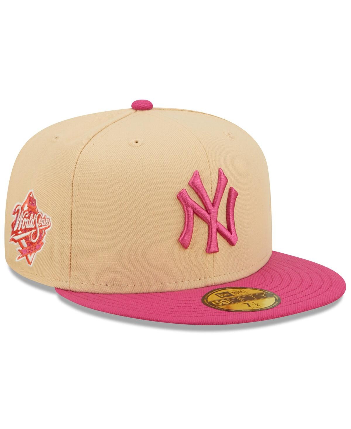 Shop New Era Men's  Orange, Pink New York Yankees 1999 World Series Mango Passion 59fifty Fitted Hat In Orange,pink