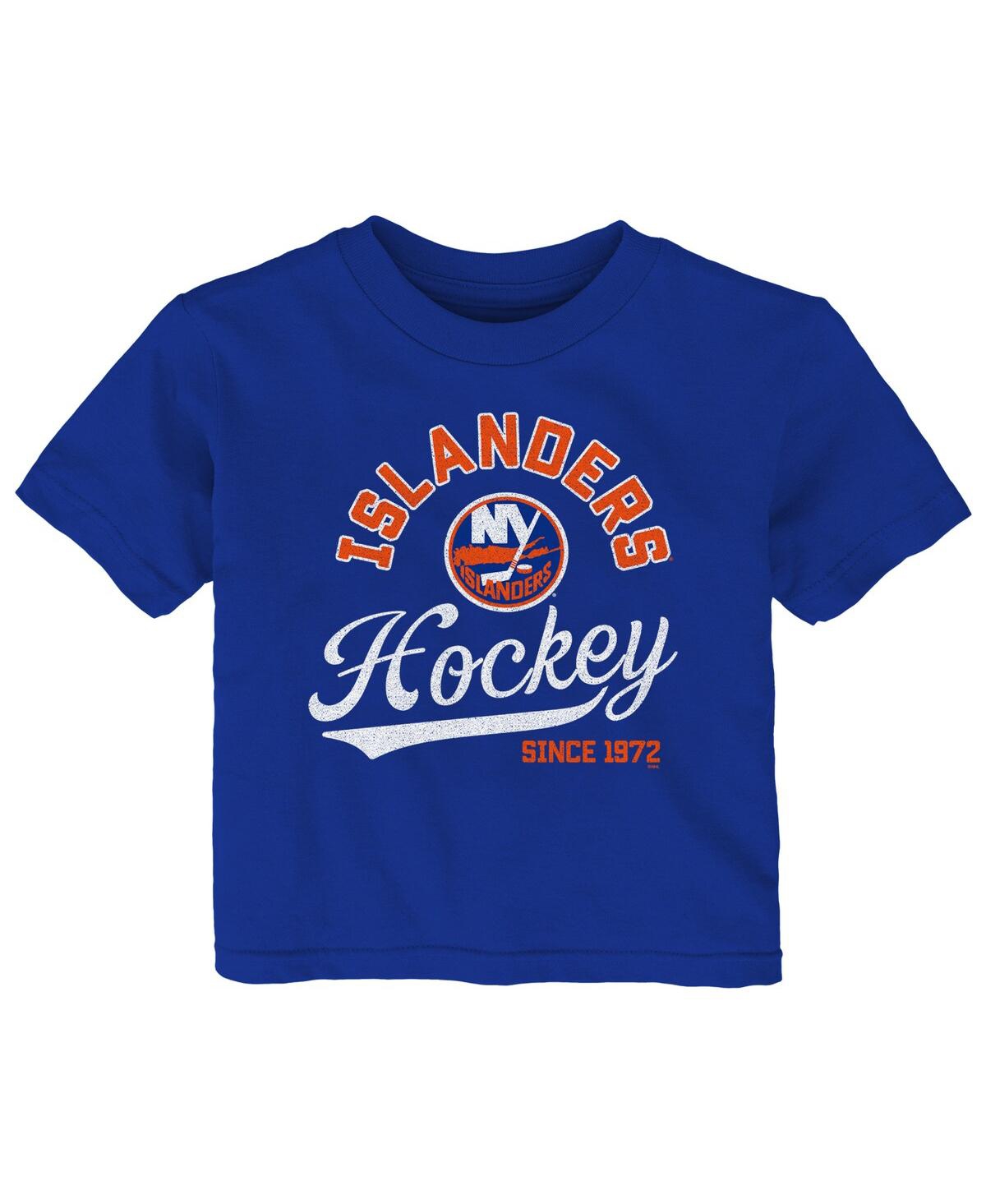 Outerstuff Babies' Toddler Boys And Girls Royal New York Islanders Take The Lead T-shirt