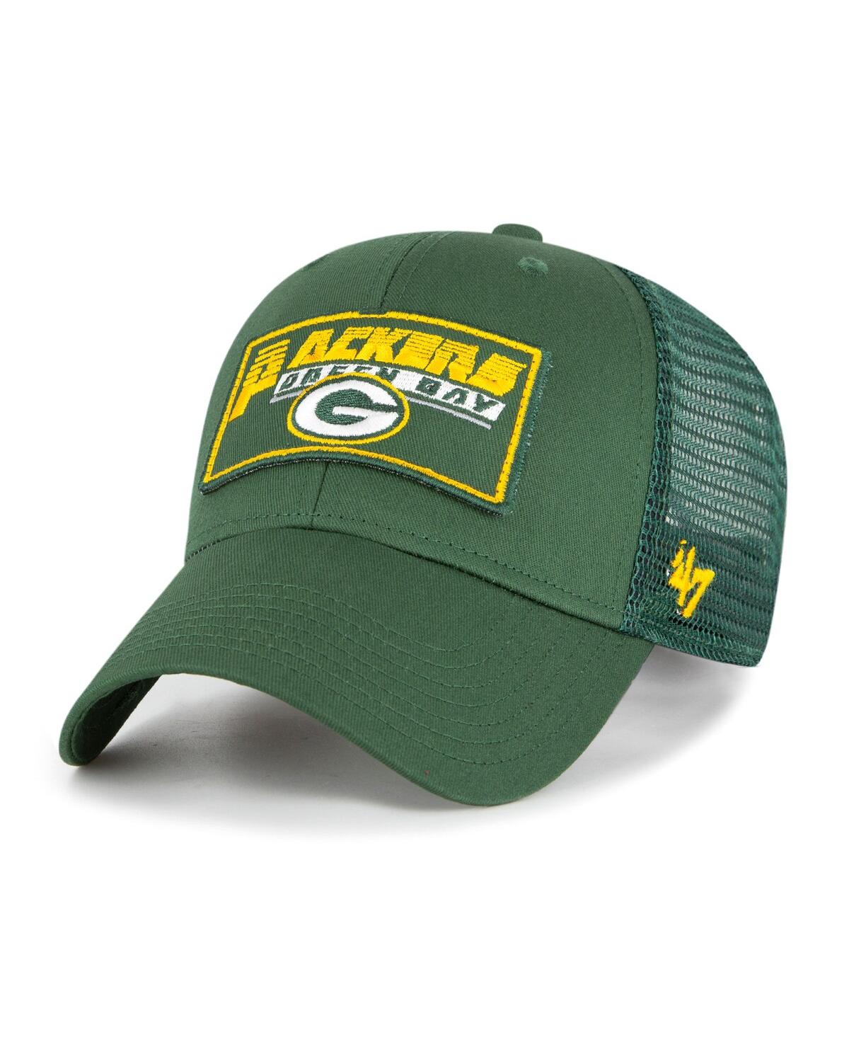 47 Brand Kids' Big Boys ' Green Green Bay Packers Levee Mvp Trucker Adjustable Hat