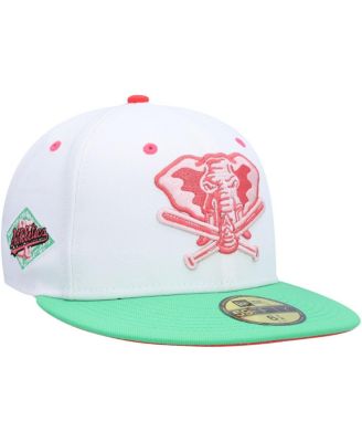 Men's White, Green Oakland Athletics Alternate Logo Watermelon Lolli 59Fifty Fitted Hat