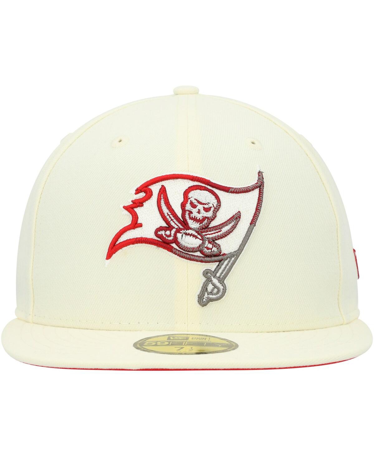 New Era Cream Tampa Bay Buccaneers Chrome Dim 59fifty Fitted Hat In Cream