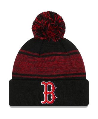 Men's Black Boston Red Sox Chilled Cuffed Knit Hat with Pom