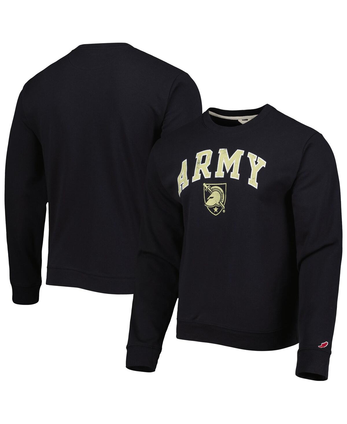 Men's League Collegiate Wear Black Army Black Knights 1965 Arch Essential Fleece Pullover Sweatshirt - Black
