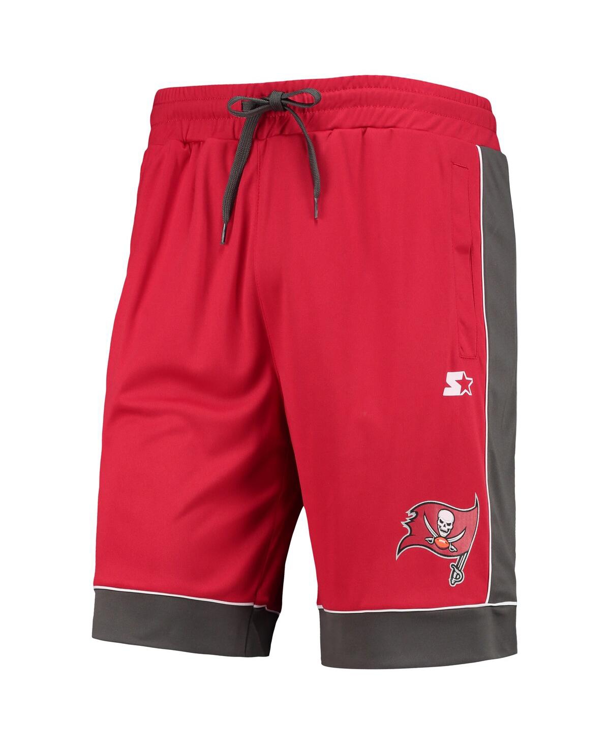 Starter Men's  Red, Pewter Tampa Bay Buccaneers Fan Favorite Fashion Shorts In Red,pewter
