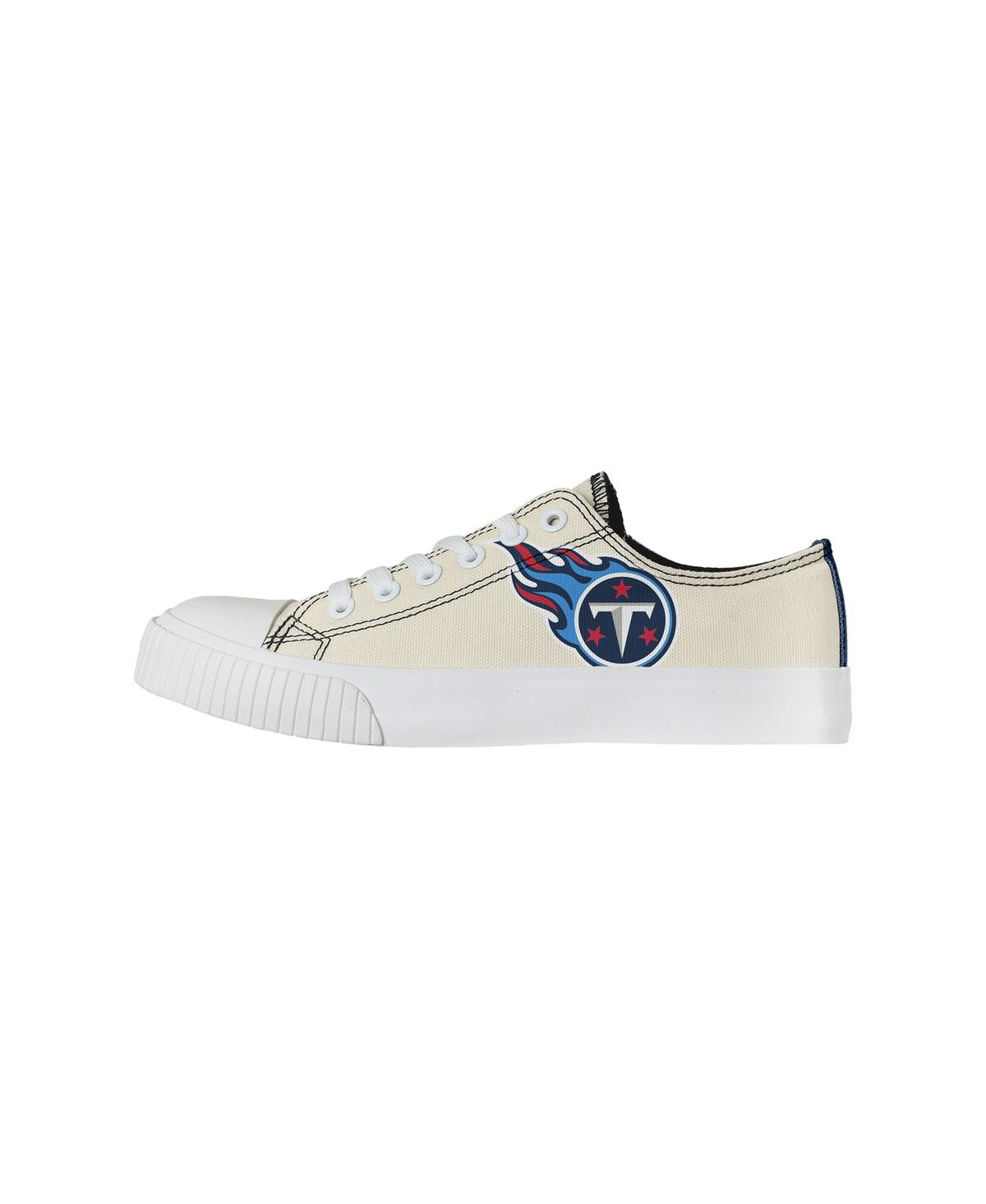 Shop Foco Women's  Cream Tennessee Titans Low Top Canvas Shoes