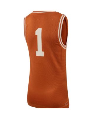 Big Boys #1 Texas Orange Texas Longhorns Icon Replica Basketball Jersey