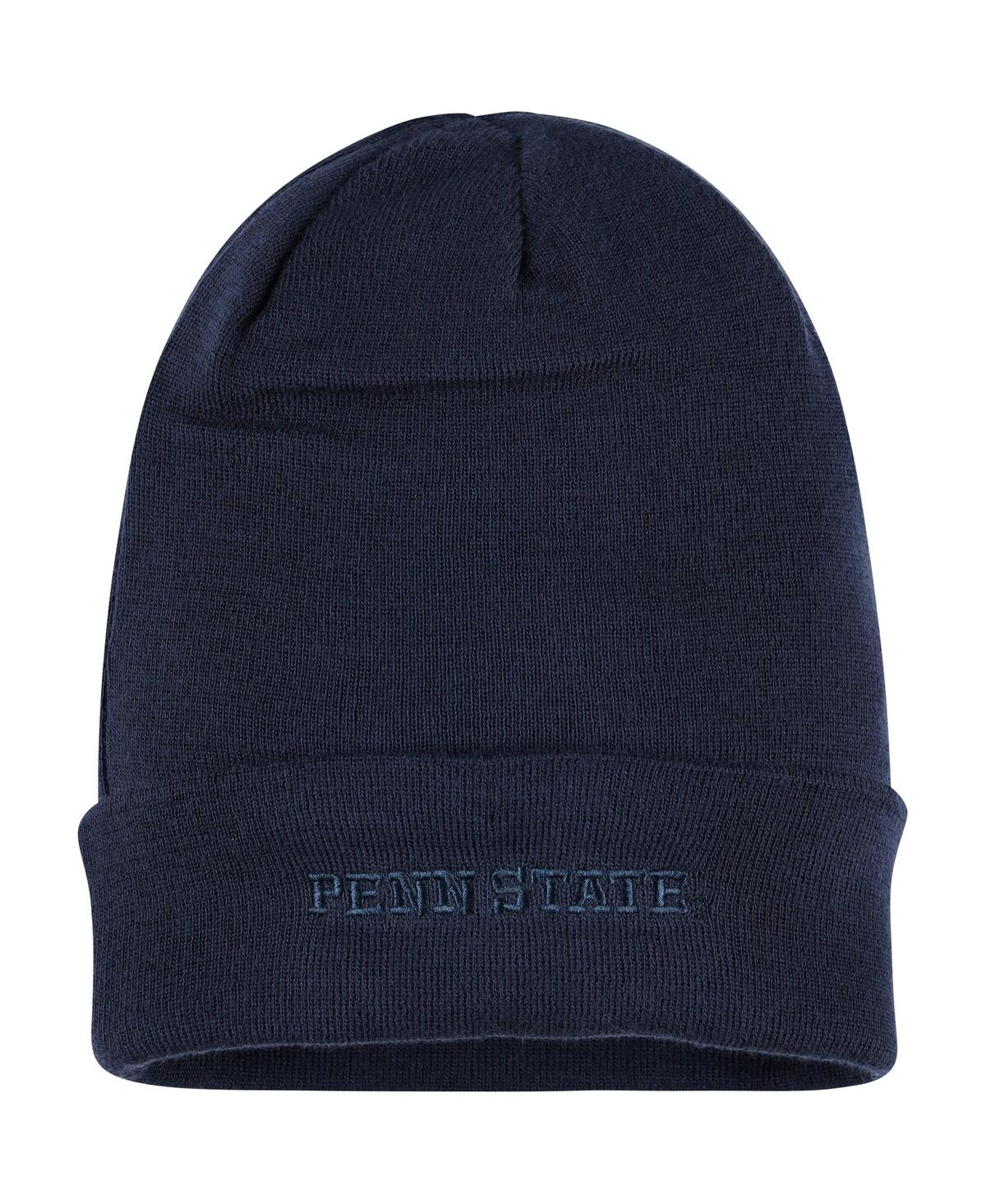 Shop Nike Men's  Navy Penn State Nittany Lions Tonal Cuffed Knit Hat