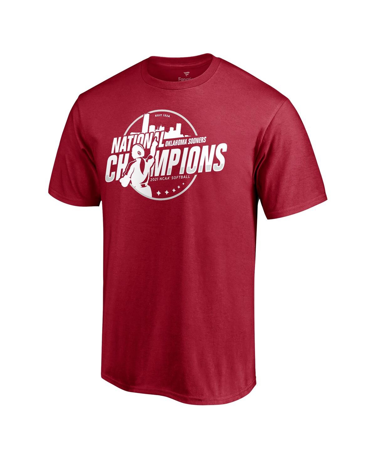 Men's FanaticsOklahoma Sooners 2021 Ncaa Softball Women's College World Series Champions Steal T-shirt - Crimson