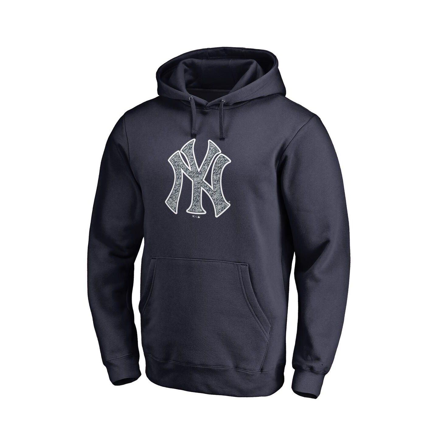 Мужское худи Fanatics Navy New York Yankees Static Logo Pullover — фото 2