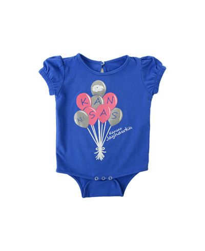 Klutch Apparel Baby Girls' Kansas Jayhawks Balloon Bodysuit