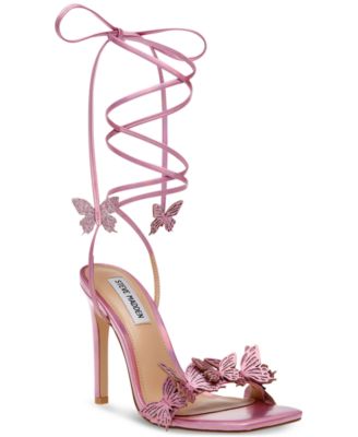Steve Madden - Women's Utopia Ankle-Tie Butterfly Stiletto Sandals