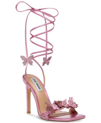 diferente En riesgo Diez años Steve Madden Women's Utopia Ankle-Tie Butterfly Stiletto Sandals - Macy's