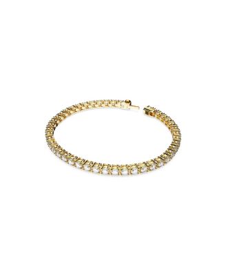 Crystal Round Cut Matrix Tennis Bracelet
