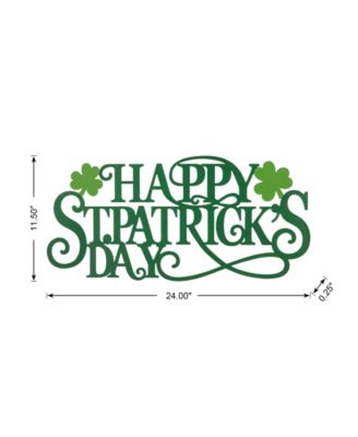 24" L Metal "Happy St. Patrick's Day" Wall Decor