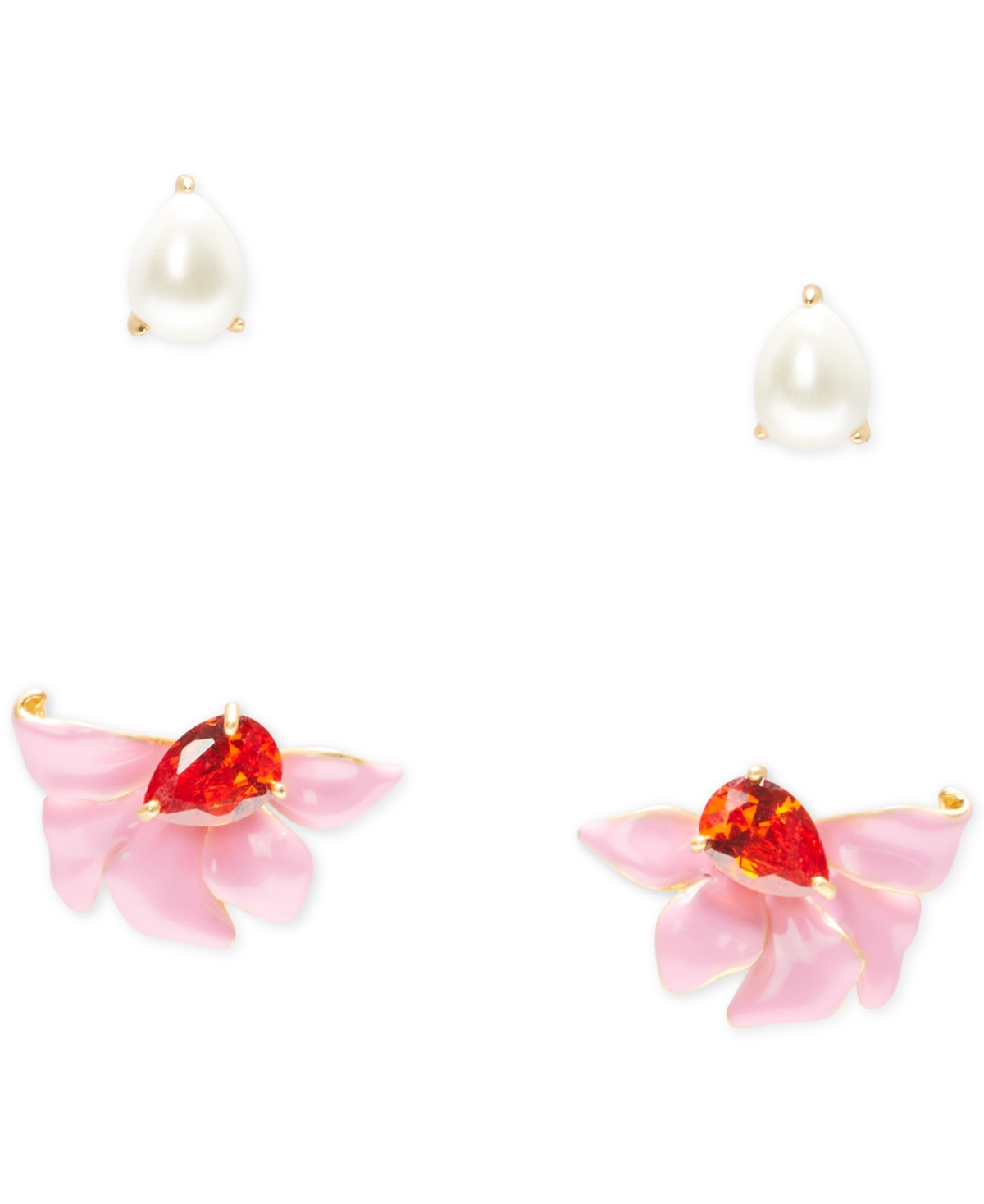 KATE SPADE KATE SPADE NEW YORK GOLD-TONE PEAR-SHAPE IMITATION PEARL STUD EARRINGS