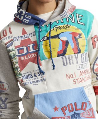 Polo Ralph Lauren Men's Patchwork Fleece Graphic Hoodie	