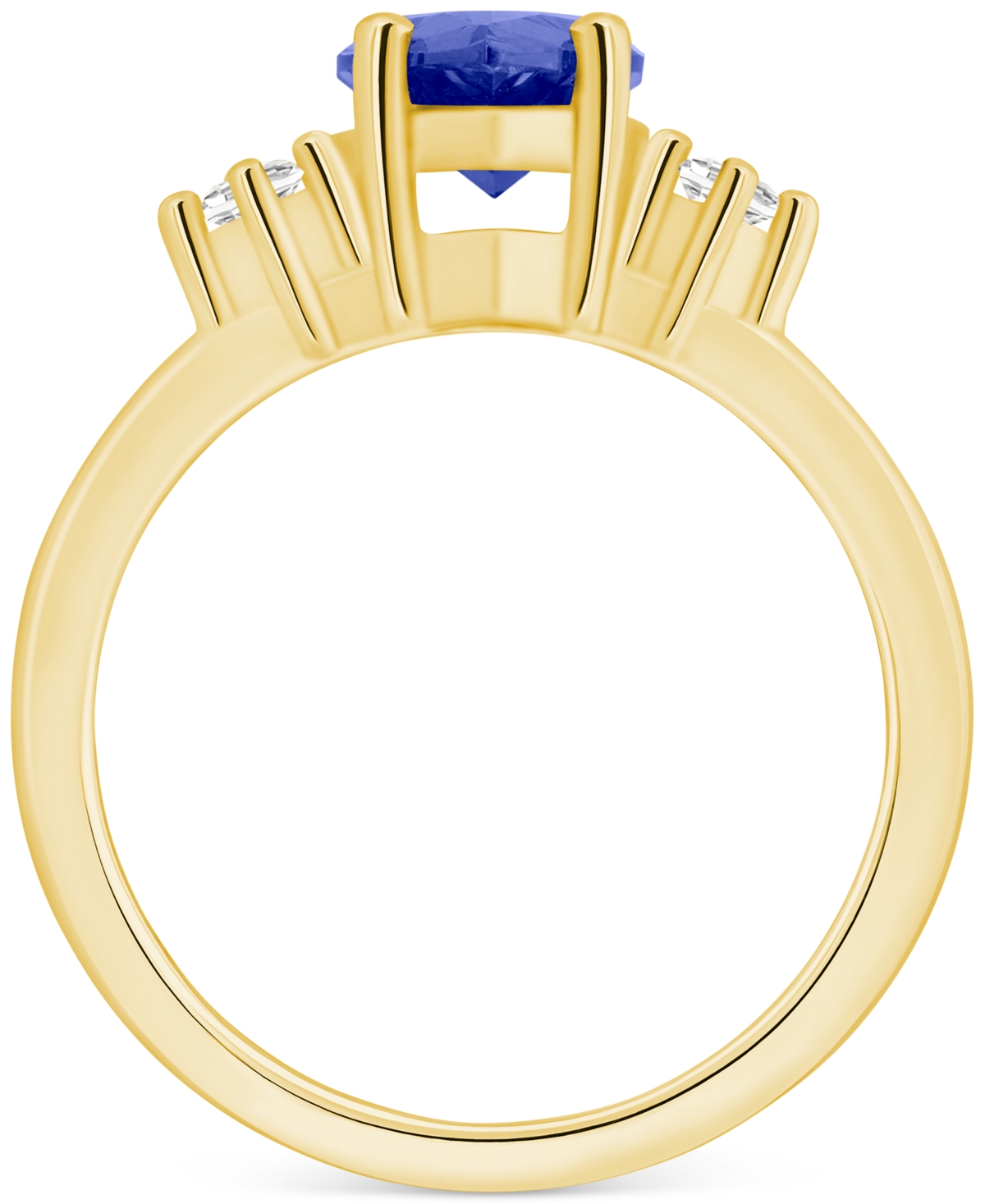 Tanzanite (1-7/8 ct. t.w.) & Diamond (1/10 ct. t.w.) Pear Ring in 14k- Gold