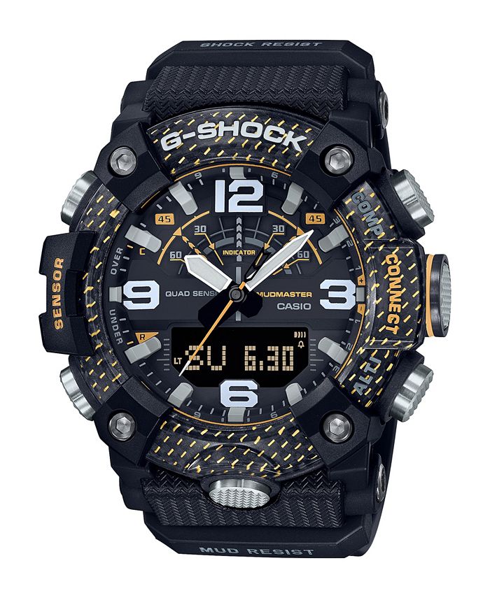 G Shock Men s Master of G Black and Yellow Resin Digital Watch