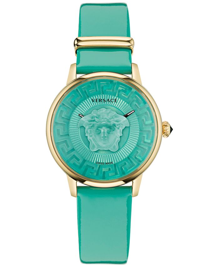 Versace leather strap ladies watch store