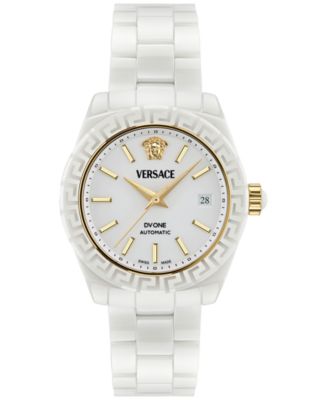 Versace - Women's Swiss Automatic DV One White Ceramic Bracelet Watch 40mm