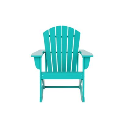 Outdoor Patio Poly Adirondack Rocking Chair Rocker