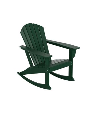 Outdoor Patio Poly Adirondack Rocking Chair Rocker