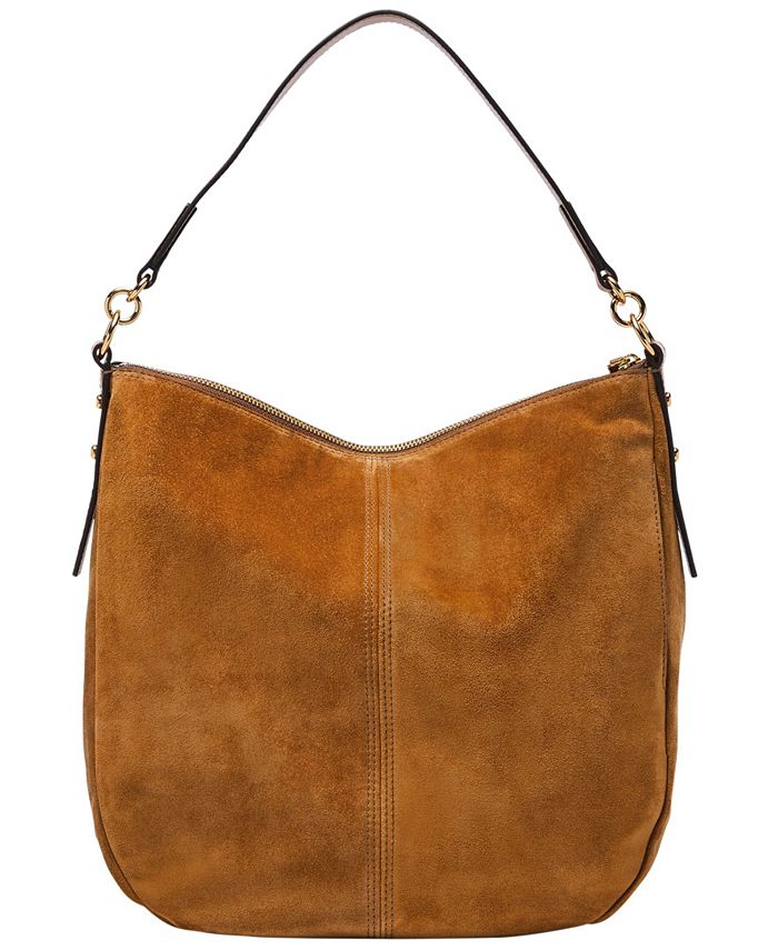 Fossil Jolie Suede Leather Hobo Bag - Macy's