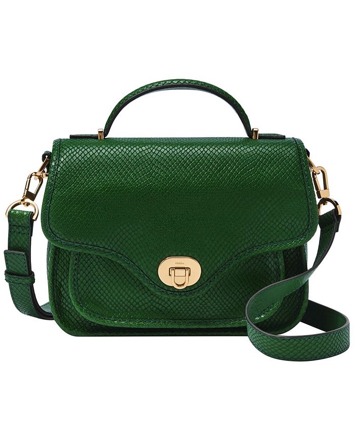 Fossil Heritage Top Handle Leather Crossbody Bag - Macy's