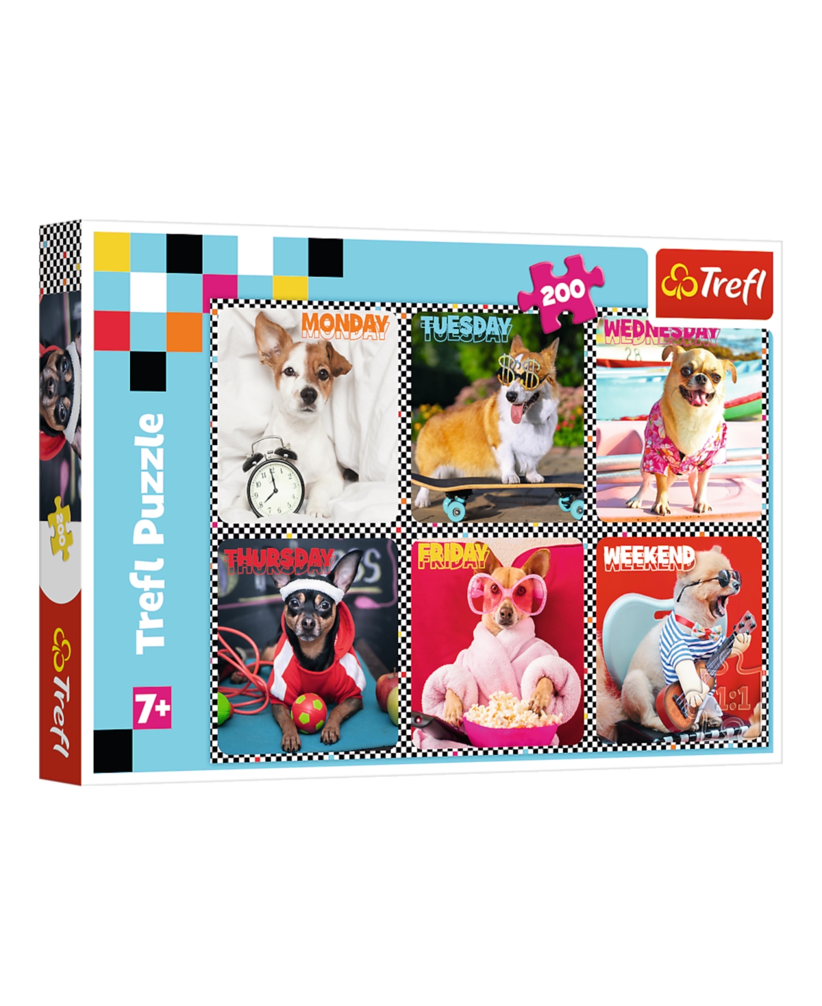 Trefl Red 200 Piece Kids Puzzle- Happy Dogs In Multi
