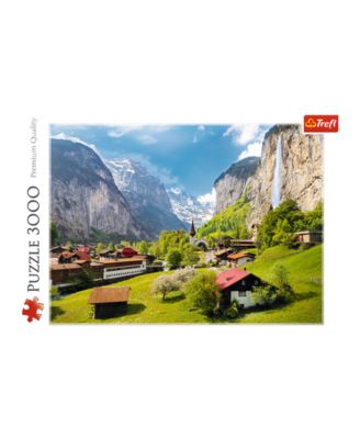Red 3000 Piece Puzzle -  Lauterbrunnen, Switzerland