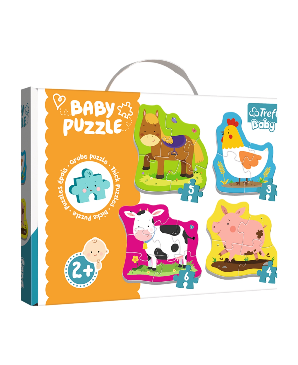 Trefl Kids' Baby Classic Puzzle- Animals On The Farm 18 Piece In Multi