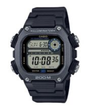 Casio Men's Digital Blackout Black Resin Strap Watch 36.8mm - Macy's