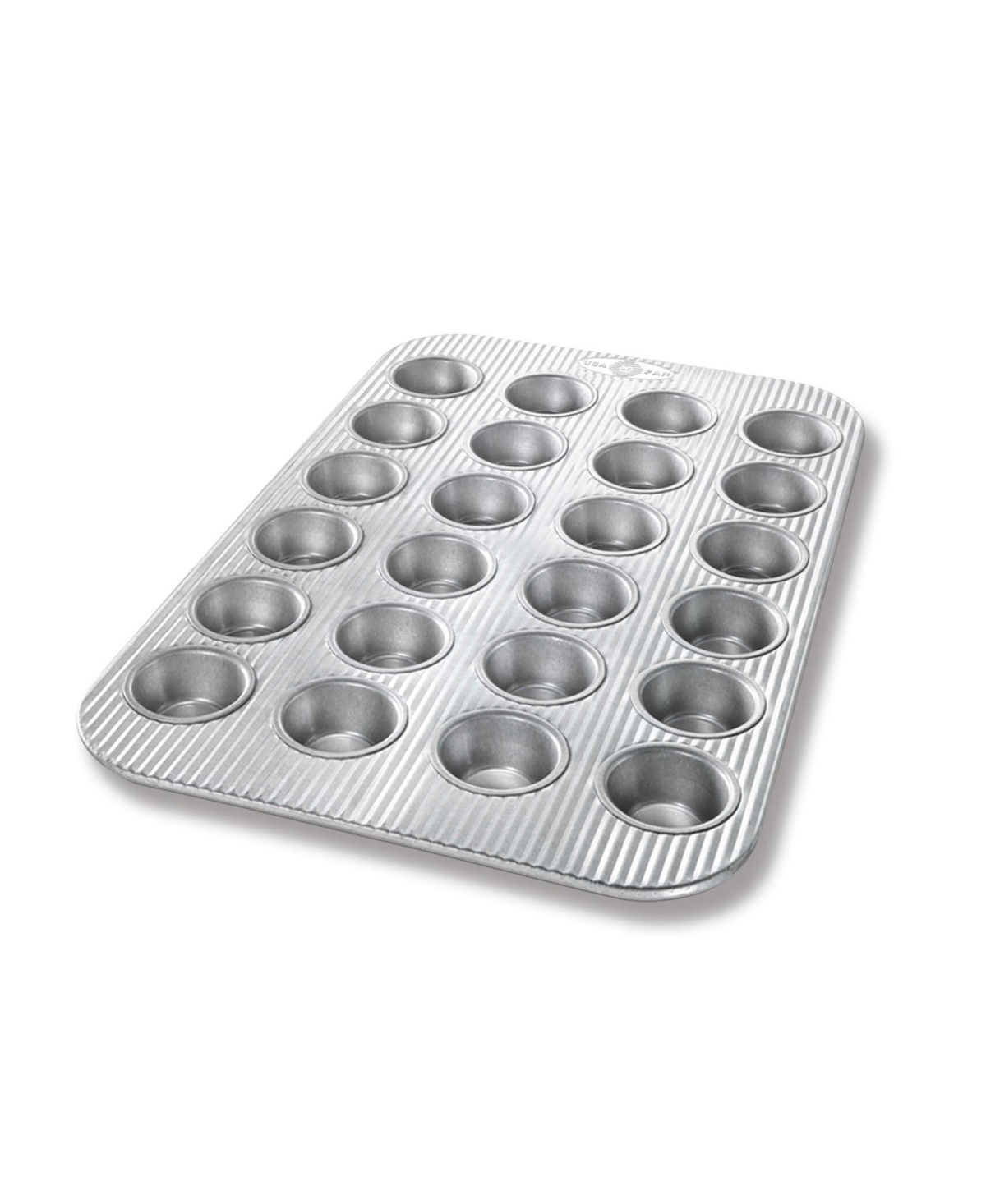 Usa Pan 24 Cup Stainless Steel Mini Muffin Pan In Silver