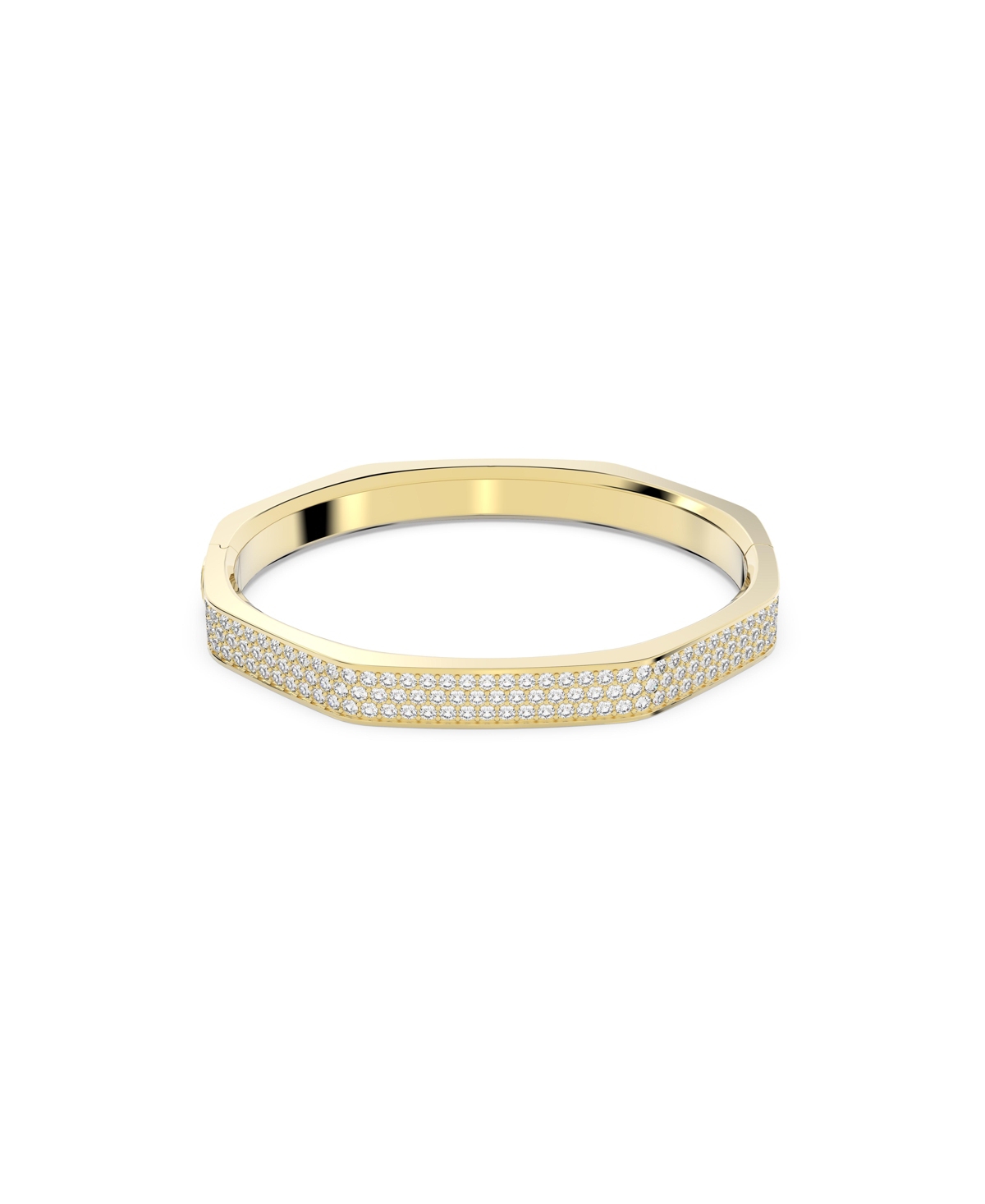 Swarovski Dextera Pave Octagon Bangle Bracelet In Gold Tone In Gold