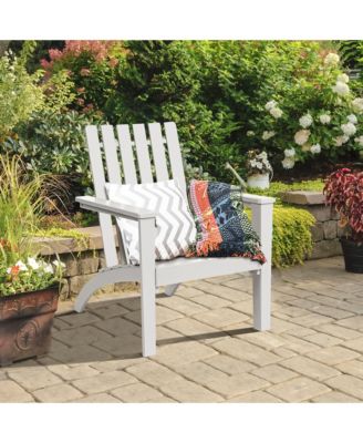 Patio Adirondack Chair Acacia Wood Lounge Armrest Garden Deck