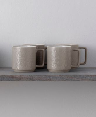Colortex Stone Stax Mugs, Set of 4