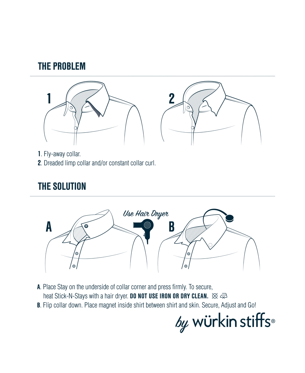 Würkin Stiffs Stick-N-Stays Polo Shirt Magnetic Collar Stays, Nordstrom