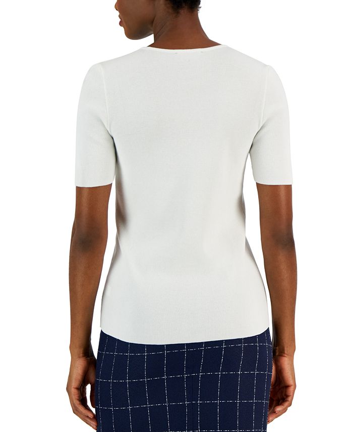 Tahari ASL Women's ShortSleeve Knit Top Macy's