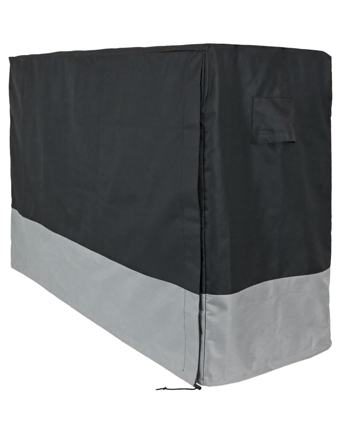 Outdoor Firewood Log Rack Cover - Gray and Black - 600D Polyester with Pvc Backing - 6-Foot - Black