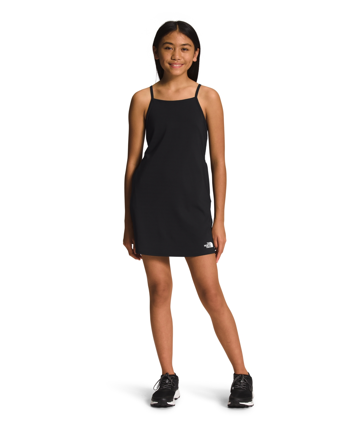 Shop The North Face Big Girls Never Stop Sleeveless Dress In Tnf Black