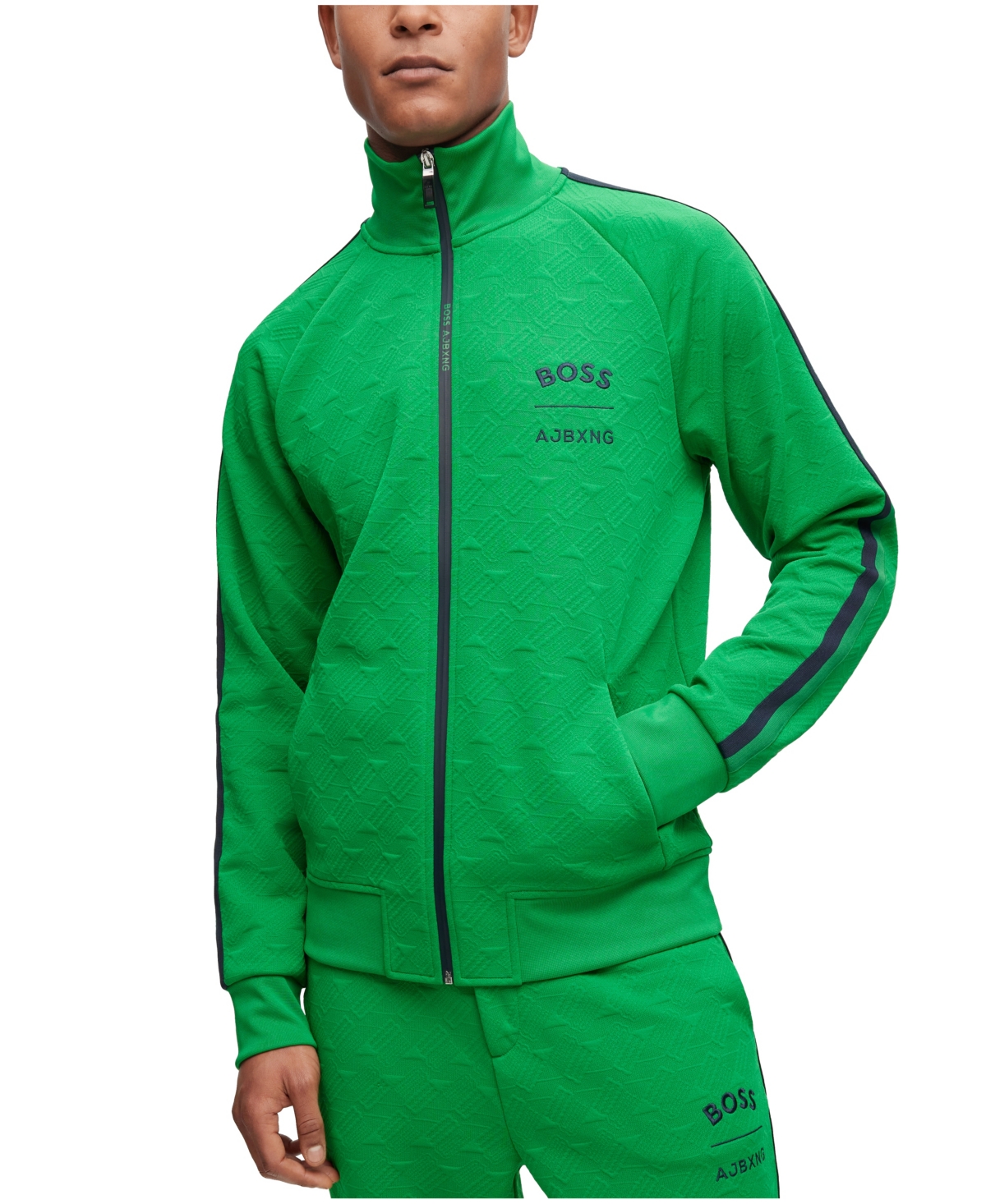 Green hugo boss tracksuit clearance