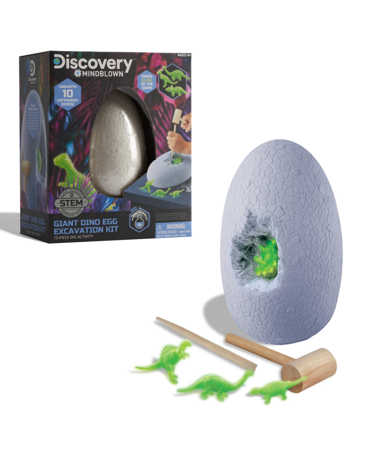Discovery Mindblown Kids' Giant Dinosaur Egg Excavation Kit In Light Pastel Brown