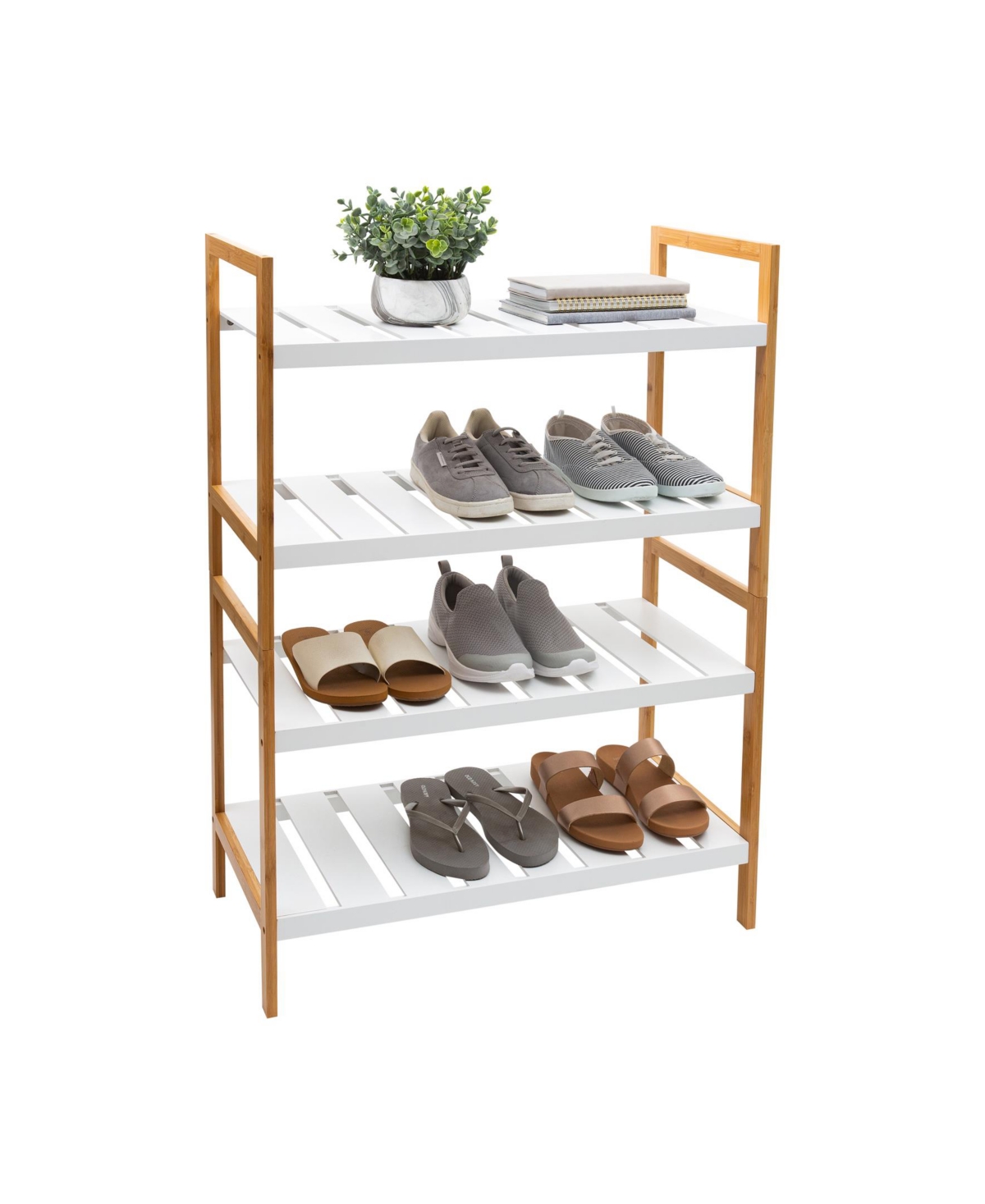 Shop Organize It All 2 Pack Sonora Bamboo 2 Tier Stackable Shoe Rack
