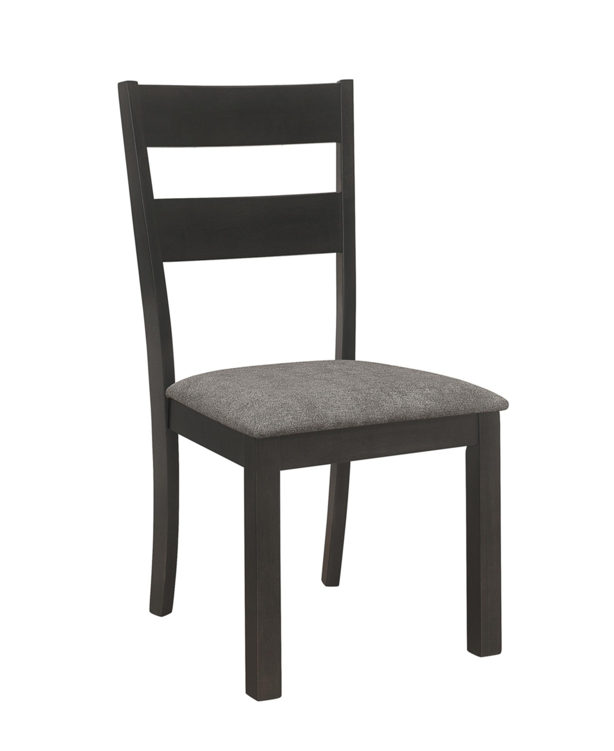 Coaster Home Furnishings 2-piece Asian Hardwood Jakob Upholstered With Ladder Back Side Chairs Set In Gray