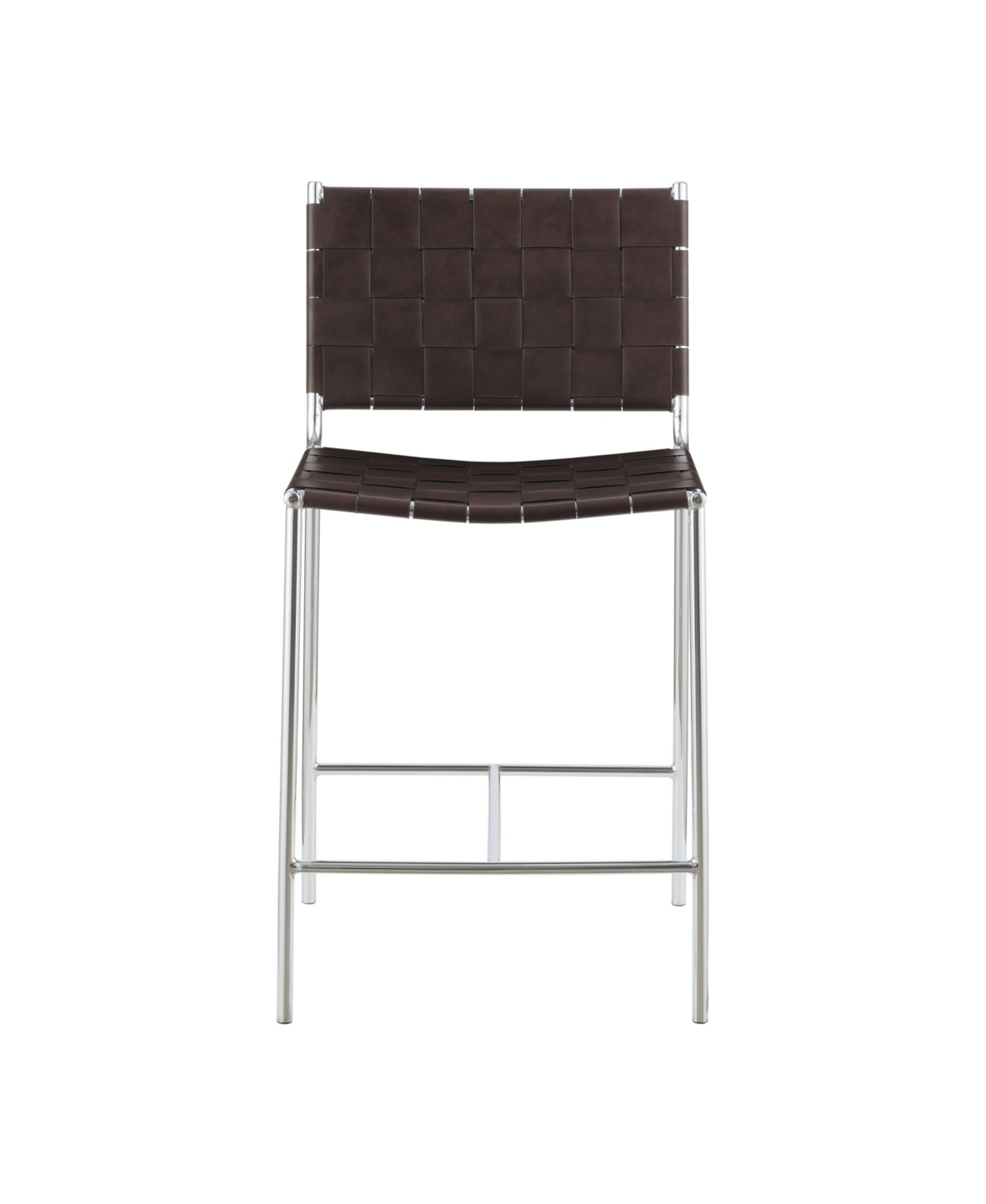 Coaster Home Furnishings Polyvinyl Chloride Upholstered Counter Height Stool with Open Back - Chrome