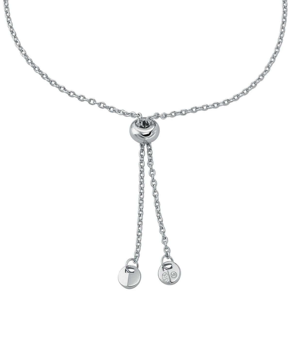Shop Michael Kors Tapered Baguette And Pave Slider Bracelet In Silver