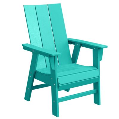 Outdoor Patio Shell-back Adirondack Dining Chair All Weather