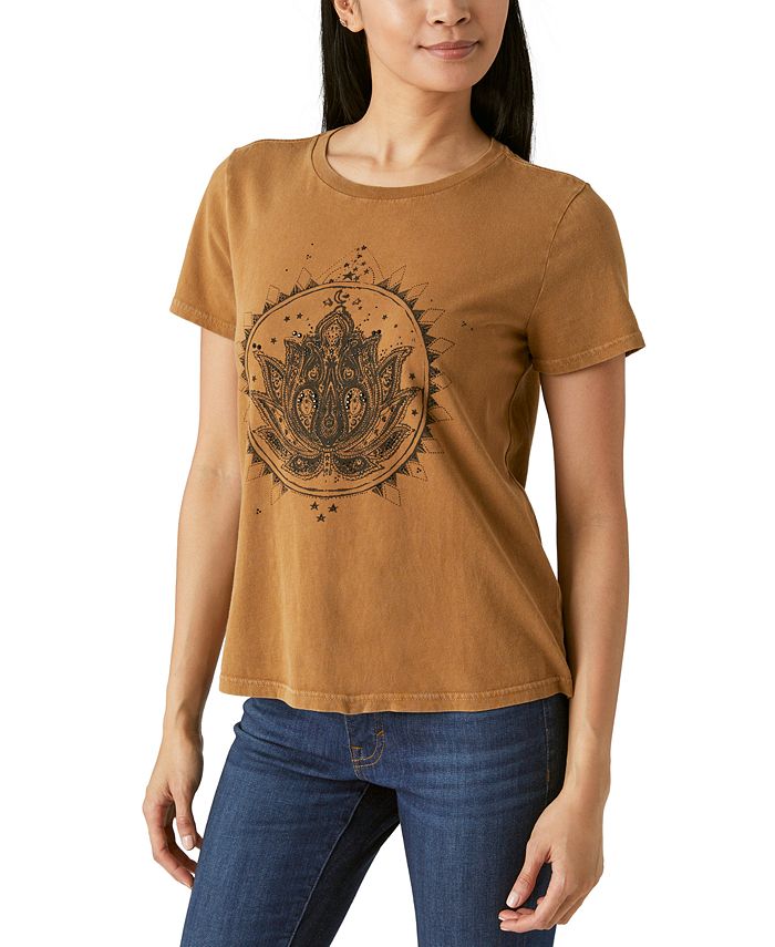 Lucky Brand Women's H.E.R. Blue Classic Crewneck Graphic Print T-Shirt main image 1