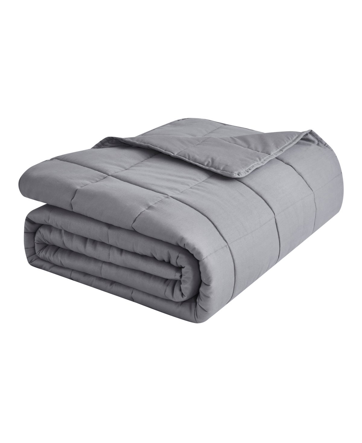 Dream Theory Cotton Weighted 12 Lbs Blanket, Twin Bedding In Gray